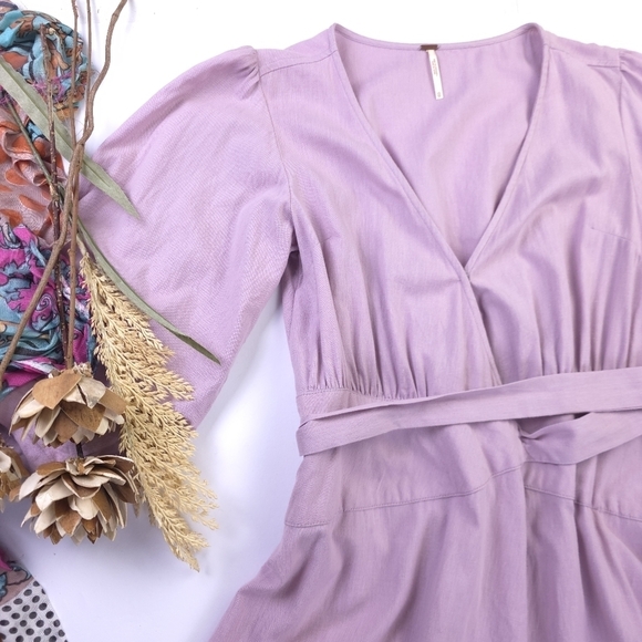 Free People Elegant Lavender Wrap Maxi Dress Sz Xs - Picture 9 of 11